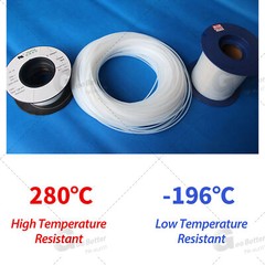 White / Transparent PTFE Tubing Air Tube High Temp Resistance 0.6-8.0 mm OD –