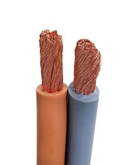 Pair of 4 gauge AWG 100% OFC Long Lasting Strong Copper Power Cable with Rings
