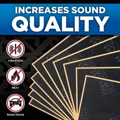 SDBBP40UL 36 Square Feet Black Ultra Light Sound Deadening Kit – Nine Pieces