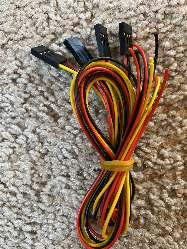 4Pcs 3Pin 26AWG Female to Wire 14 Inches 2.54mm Dupont Connector