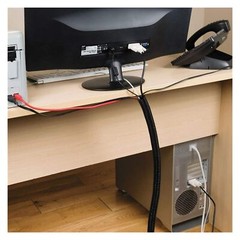 Cable Flexible Conduit / Sleeving / Sheathing Split & Unsplit Loom Harness Black