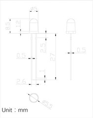 200pcs 10 Colors 5mm LED Light Emitting Diode Assorted Kit 29mm Lead Clear