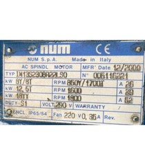 Spindle Motor SOMAB 400 NUM IM13S230BR22LS0