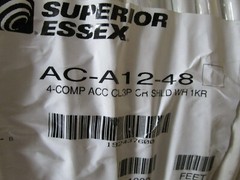 SUPERIOR ESSEX AC-A12-48 4-COMP ACC CL3P CR SHLD WH 1KR 1000′ NEW SEE PHOTOS