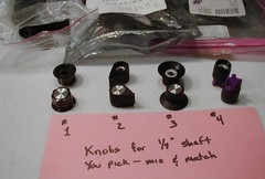 Instrument Knobs, 5 pcs, NOS, 3 Different Types, you choose Mix & Match NICE!