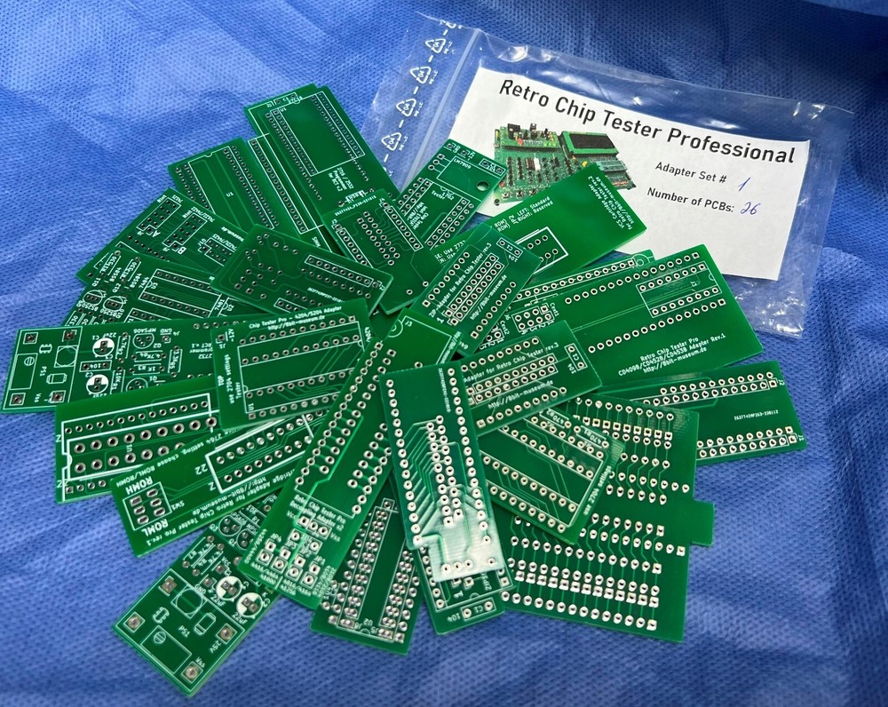 Retro Chip Tester Professional Adapters Set 1 – “I want them all”