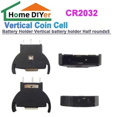 5 x CR2032 Vertical Coin Cell Battery Holder Vertical battery holder Half round