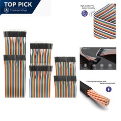 120pcs Breadboard Jumper Wires Assorted Kit 10cm 15cm 20cm 30cm 40cm 50cm 100cm