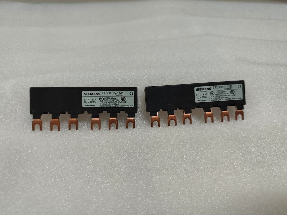 Siemens 3RV1915-1AB 3 Phase Busbar Link Connector 63A 690V Motor Starter (2pcs)