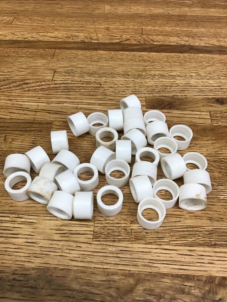 Lot Of 36 Arlington EMT50, 1/2”, White, Plastic,Push-On, EMT Conduit Bushing