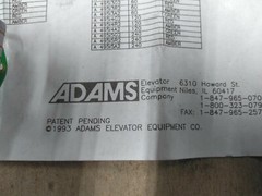 Adams LED Vandal Illumination Assembly A495E4A2 Elevator Equipment 120VAC Amber