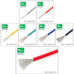 Silicone Cable Flexible Wire 1007#16AWG – 28AWG Various Colours USA Standard