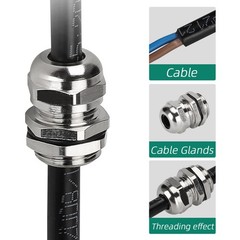 Ip68 Waterproof 304 Stainless Steel Cable Glands Compression Junction M8-M100