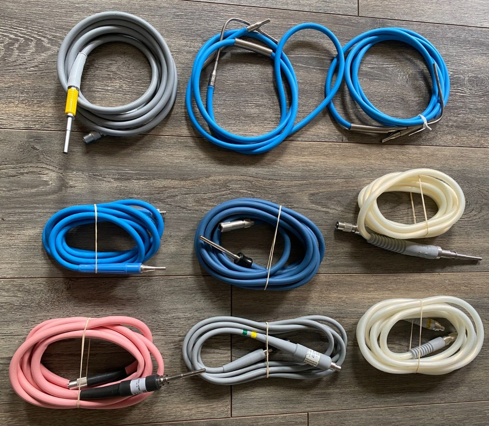 Lot of 9 -Untested Fiber Optic Cable -Nordex, Luxtec, ACMI, Pilling, Storz AS IS