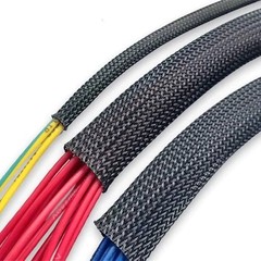 25 FT 3/8″ Black Expandable Wire Cable Sleeving Sheathing Braided Loom Tubing US