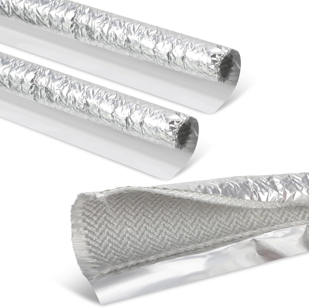 1″(25mm) ID Self-wrap Heat Shield Sleeve Thermal Reflective for Cable Hose 1M