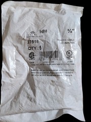 (5-Pk) Halex Plastic Cable Connector 3/4″ 27516 Qty Of 3