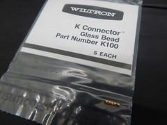 WILTRON K100 GLASS BEAD FOR K102, K103, K104 CONNECTORS – LOT OF 1 PIECE