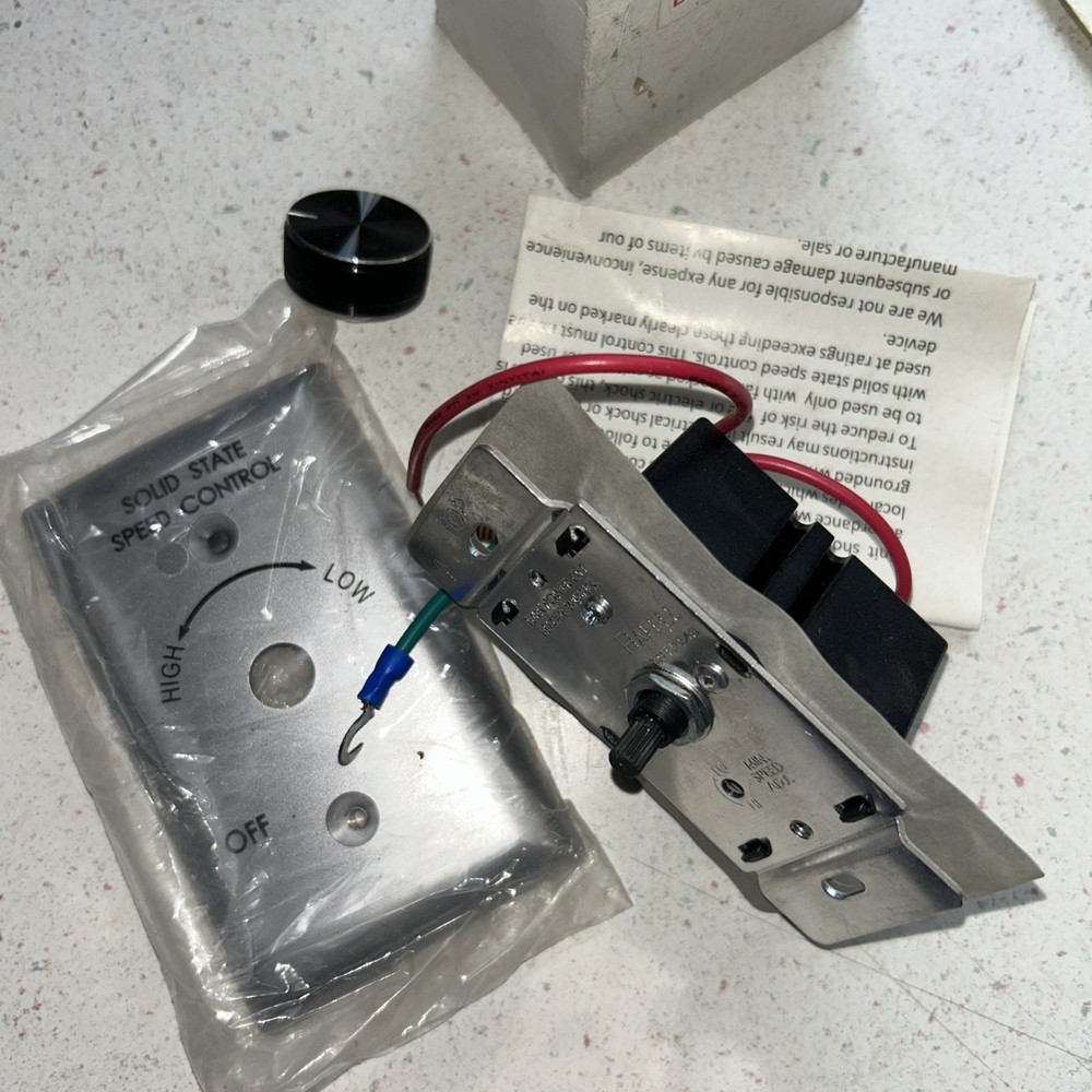 Raffel Systems 385031 FSC6-120 Wall Mount Solid State Speed Control Fan Silver
