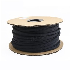 Black Expanding Braided Sleeving (Cotton Yarn + PET) – Cable Bundling Protection