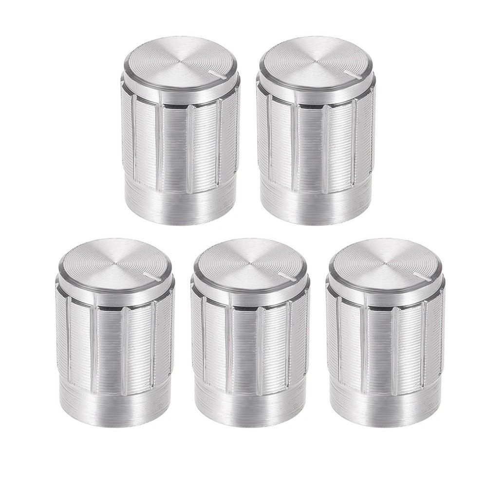5pcs Potentiometer Knob Silver Tone Rotary Knob 13x 17mm Volume Control Knob