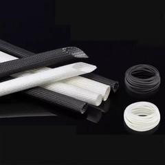 Φ1-50mm Silicon Fiber Glass Tube High Temperature Insulated Sleeving Black/White