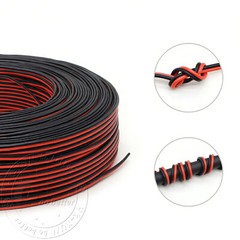 Twin 2-Core Flexible Silicone Cable 8/10/12/14/16/18/20/24/26AWG Wire Red-Black