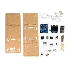 1Set DIY Electronic Kit Display Mini Clock + Shell DIY Soldering Project ESP8266