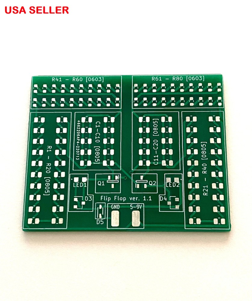 SMD/SMT Electronics Soldering Practice Circuit Board Kit – Flip-Flop