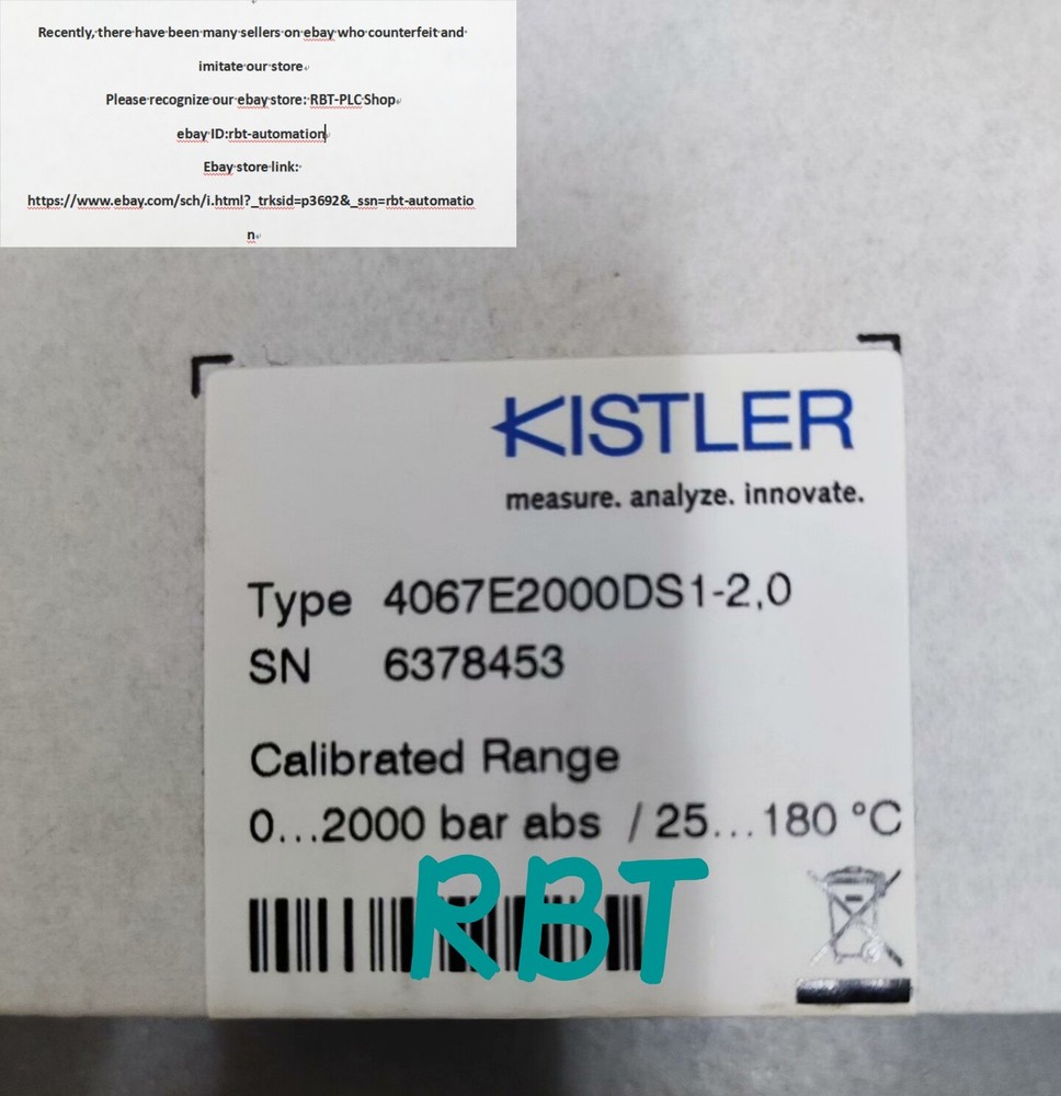 KISTLER 4067E2000DS1-2,0 Cylinder Pressure Sensor Brand new
