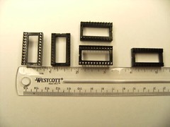 5x Pack Lot DIP24 Wide DIP IC Sockets 24 Pins 2 Rows 12 Pins Each Sides Circuit