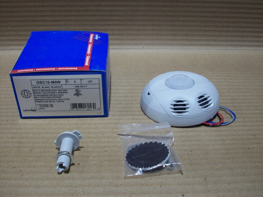 NEW Leviton OSC10-M0W Multi-Technology White Ceiling Occupancy Sensor