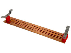 Harger GBI14424J Electrotinned Ground Bar 63-Hole 1/4x4x24″ J Pattern 2/4 Pack