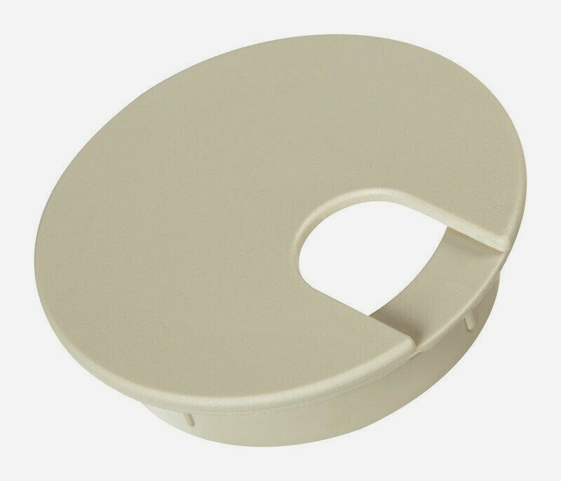 Jandorf DESK GROMMET Almond Fits 2-1/2″ Hole Cable Management Protect Cord 61603