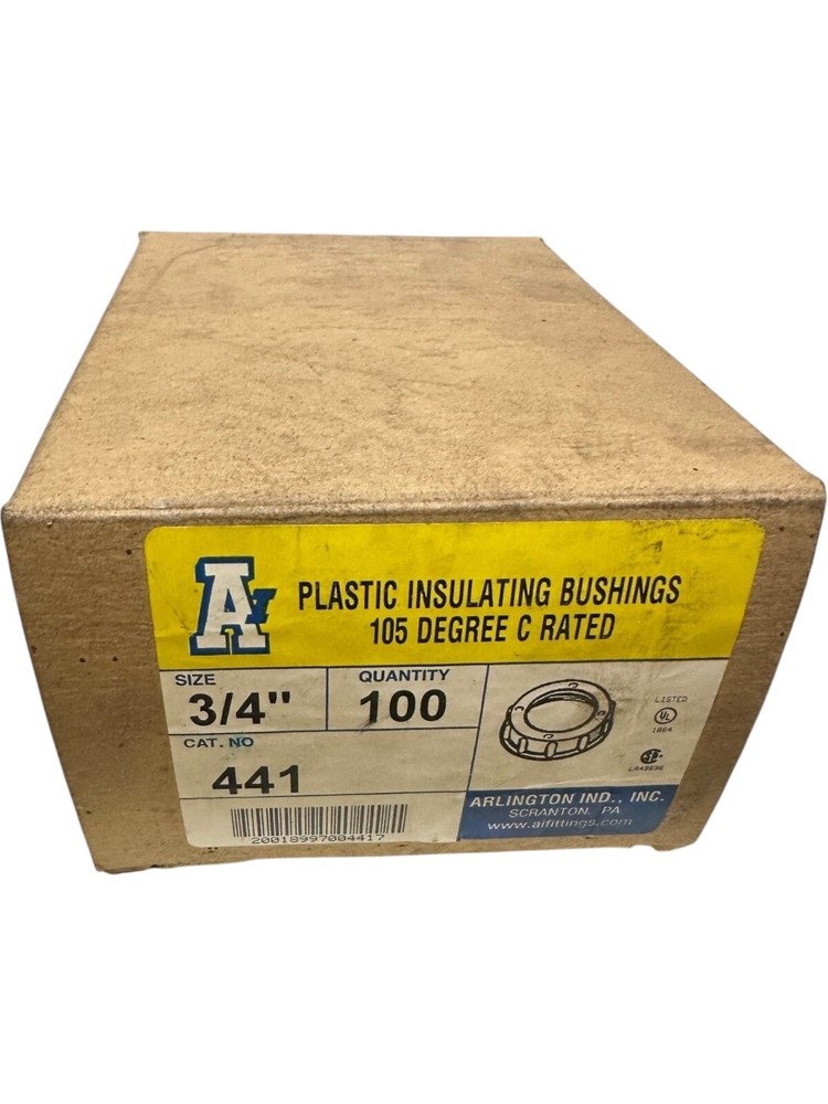 New Arlington 441, 3/4″ Plastic Insulating Bushings (LOT OF 100) **SALE**