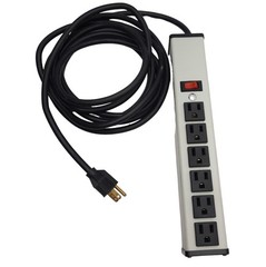 Wiremold UL207BD Plug-In Outlet Center 6 Outlets, 16ft Cord, 12-1/4in Length