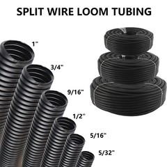 Polyethylene Split Wire Loom Conduit Tubing Harness Wrap Cable Sleeve Cord Lot