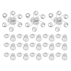 40 Pcs Battery Compartment Accessories Plate Spring Case Clips Springs