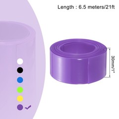 Battery Wrap 30mm Flat 21ft PVC Heat Shrink Tube Wraps Purple