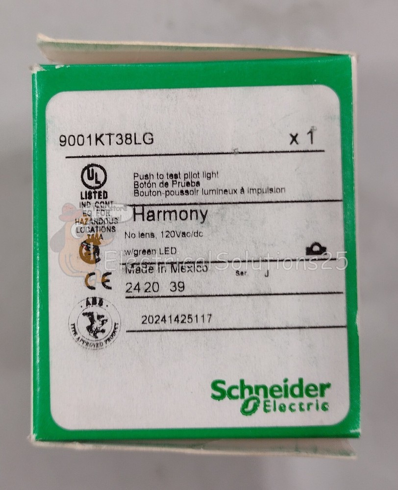 New SCHNEIDER ELECTRIC 9001KT38LG Green Pilot Light – Free Shipping