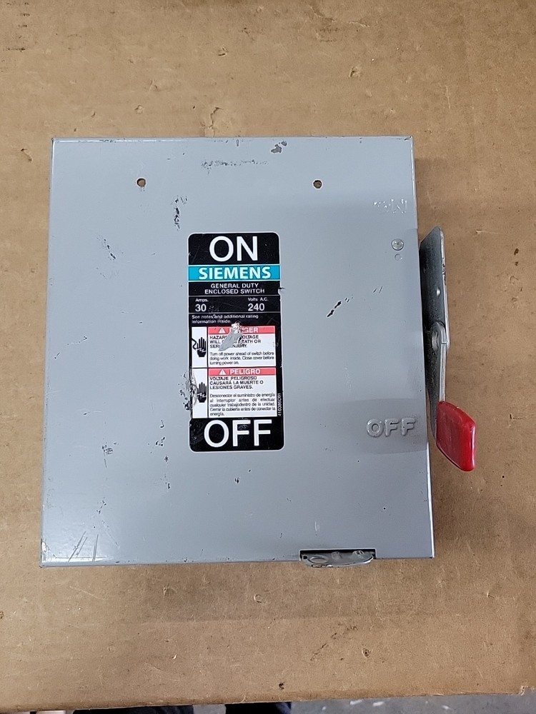 SIEMENS GNF321A 30A 3P 240V Non Fused Disconnect