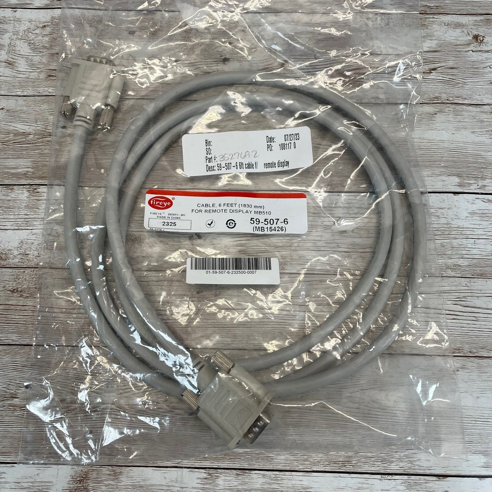 Fireye 6 Foot Cable For Remote Display 59-507-6