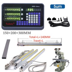 3 Axis Digital Readout DRO Display 5µm Linear Scale 6″+8″+12″ full Kit for Lathe