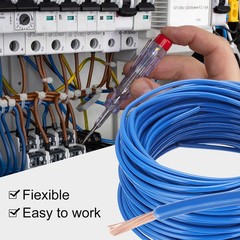 50 Feet Electrical Wire Insulated Stranded Copper 12 AWG Wire Cable,Blue
