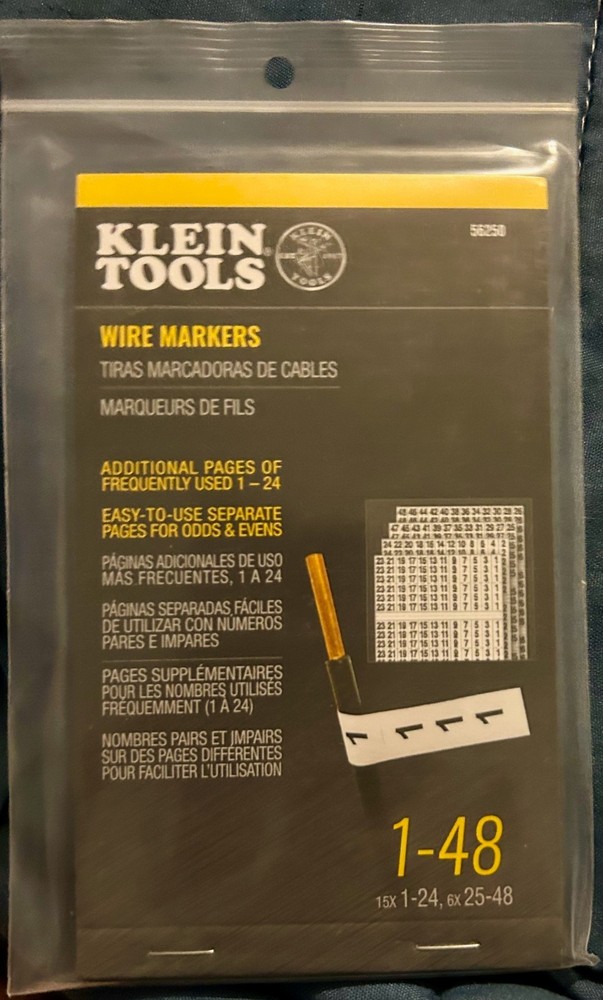 Klein Tools 56250 Wire Marker Book 1-48