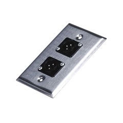 MONOPRICE 7398 A/V Wallplate, XLR(M), 3Pin, 2Port 14J379