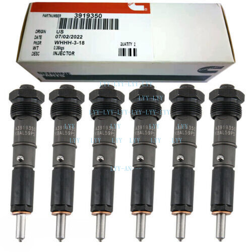 6PCS OEM FUEL INJECTORS For CUMMINS 5.9L 6BT DIESEL ENGINE 0432131837 3919350