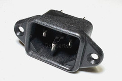 1pc NICOON NC-174 AC Power Inlet Socket 6A 250V – NOS, Made in Japan