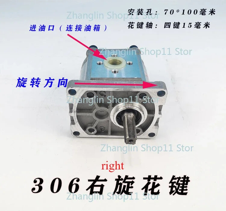 Gear Pump CBN-F306/F314/F316/F320/F325 Hydraulic Oil Gear Pump Spline Flat Key