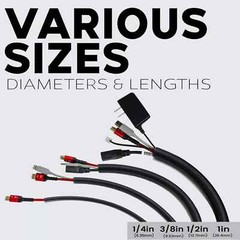 100 Ft 1″ Split Wire Loom Tubing with 7″ Nylon Cable Zip Ties 100 Pieces